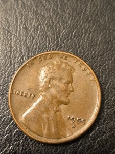 RARE - 1955 D - Error - Wheat Penny “L” In Liberty up rim due to offset penny - Picture 1 of 3