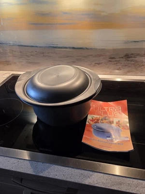 Tupperware Ultra Plus 5 Liter Kasserolle mit Deckel dunkelgrau Bräter  - Bild 1 von 4