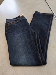 Next 14 Long Slim Dark Denim Jeans Straight Leg - Picture 1 of 6
