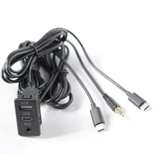 Cable Adapter Length 145cm with USB and Auxiliary Ports for Car Dashboards - Picture 1 of 13