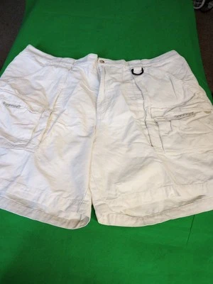 Pantalones Cortos Columbia PFG Para Hombre Blanco Carga Pesca Cintura Elástica Talla XXL 38x7 Foto 1 de 4