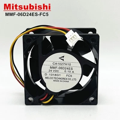 Mitsubishi inverter cooling fan CA1027H10 MMF-06D24ES-FC5 DC24V 0.10A 6025 - Image 1 of 4