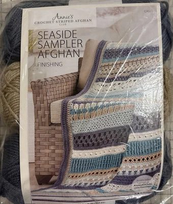 NEW Sealed Annie’s Kit Club ~ Crochet Seaside Sampler Afghan ~ Finishing - Image 1 of 4
