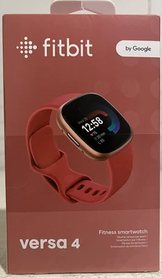 New Fitbit Versa 4 Health & Fitness Smartwatch with GPS | Pink Sand/Copper Rose - Image 1 of 4