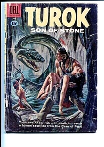 TUROK SON OF STONE 23 GD PAINTED DINOSAUR COVER 1961 - Picture 1 of 2