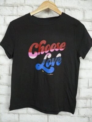 $48 Spiritual Gangster Choose Love Camiseta Negra Manga Corta Pequeña NUEVA S517 Foto 1 de 2