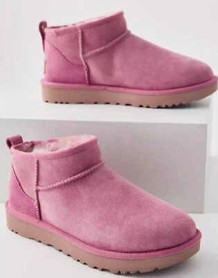 New Authentic UGG Classic Ultra Mini 1116109 Women's Fashion Boots Pink Orchid - Image 1 of 4