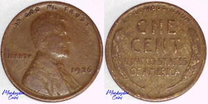 1926 Lincoln Wheat Cent - Improper Alloy Mix Wood Grain Woody - Rare Error Coin - Picture 1 of 4