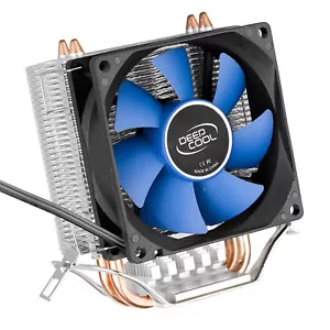 80mm CPU Fan LGA1156 1155 1150 Silent Cooler Aluminum Heatsink Dual Copper Pipe - Picture 1 of 12