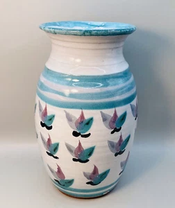 Art Pottery Vase Handpainted and Signed - Picture 1 of 5