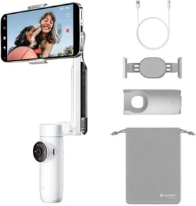 Insta360 Flow AI Powered Smartphone Selfie Stick Tripod Stabilizer Gimbal White - Picture 1 of 19