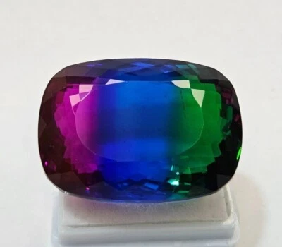 Tourmaline Natural Cushion Cut 74-76 Ct Bi-Colour Loose EGL Certified Gemstone - Image 1 of 4