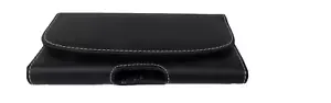 Black Cellphone Holder Wallet Style 5-1/2" x 3" Faux Leather Belt Clip NWOT - Picture 1 of 5