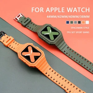 Sport Strap for Apple Watch 9 8 7 6 5 4 3 Clear Bracelet iWatch 45 44 41mm Band - Picture 1 of 23