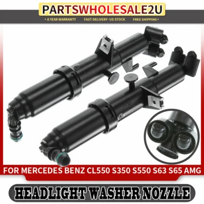 2x Headlight Washer Nozzle for Mercedes-Benz W216 W221 CL550 S350 S400 2007-2013 - Image 1 of 4