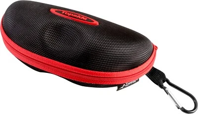 TOPSIDE Brillenetui Hardcase mit Karabiner u. Reißverschluss (Schwarz, Rot,Blau)