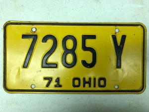 1971 OHIO License Plate 7285-Y - Picture 1 of 1