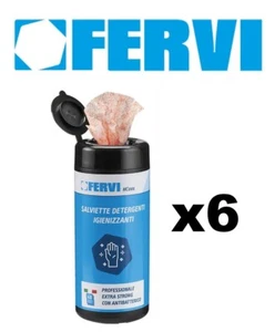 LOTTO DA 240 SALVIETTE 6 DISPENSER DA 40 SALVIETTE DETERGENTI SGRASSANTI FERVI - Foto 1 di 1