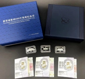 2020 China 3x 5 元 Yuan 600th Anniversary of the Forbidden City Silber 999 PP OVP - Bild 1 von 12