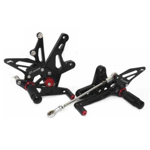 For Kawasaki NINJA 400 2020 CNC Adjustable Rearset Rear Sets Foot Pegs BLACK - Picture 1 of 11