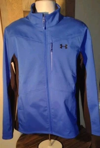 NWT Under Armour ColdGear Infrared Shield Jacket Mens Size L Blue  - Picture 1 of 9