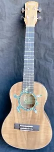 Alulu Solid Curly PQ Acacia Koa 26 inch Tenor ukulele, turtle inlay, VU06 - Picture 1 of 11