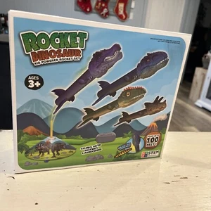 Dinosaur Rocket Launcher~Launch Up to 100 Ft~stomp Rocket Set~4 Dino Rockets - Picture 1 of 16