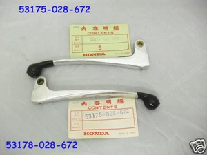 Honda S90 CL90 Lever LH / RH NOS Switch Levers PAIR 53175-028-672 53178-028-672 - Picture 1 of 14