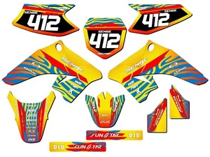 All Years DRZ 50|70 TIGRE Yellow Senge Graphics Kit Compatible with Suzuki - Imagen 1 de 10