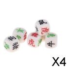 2-4Pack Chinese 12  Dice Arcylic Entertainment Dice For Party Kids Toys - 18Mm