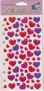 Vintage Sticko flache Aufkleber OPAL HEARTS Valentinstag Thema 47192 SCHNELLER Versand! - Bild 1 von 1