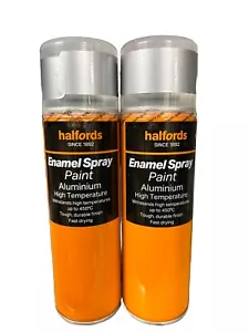 ALUMINIO ESMALTE PINTURA EN SPRAY 300ML LATAS HALFORDS X2 - Imagen 1 de 3