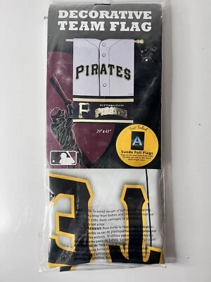 Pittsburgh Pirates 2-Sided Team Jersey House Flag - 29" x 43" Suede Foil Flag - Image 1 of 4