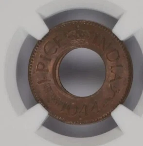 1944 (L)PICE KG VI HOHE KRONE Britisch-Indien - NGC bewertet MS 63 RB - Bild 1 von 4