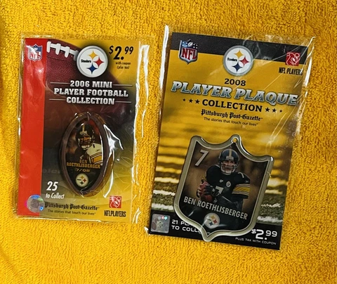 Ben Roethlisberger - Pittsburgh Steelers - Post-Gazette ~ Plaque & Mini Football Cover