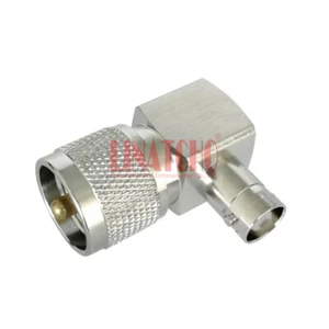 Convertidor de antena adaptador de antena macho a hembra BNC ángulo recto de cobre UHF PL-259 M-P - Imagen 1 de 10