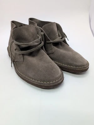 J.Crew Botas Chukka Hombres 9 EE. UU. Gamuza Cuero Gris Beige Con Cordones al Tobillo AAC89 Foto 1 de 4