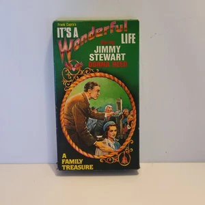 Its A Wonderful Life VHS Jimmy Stewart Donna Reed 1989 Family Treasure Movie - Picture 1 of 5