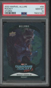 2022 Upper Deck Marvel Allure ROCKET RACCOON #58 STORM /199 SP PSA 10 GEM MT BW2 - Picture 1 of 2
