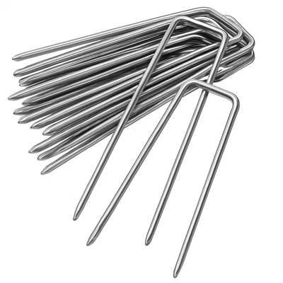TOCI 50× Erdanker Bodenanker 150×30 mm Ø 3 mm verzinkt U-Form Heringe Garten