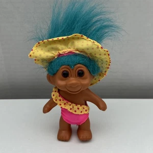 Muñeca Troll Niña Surf TNT De Colección Años 90 Pelo Azul Playa Nadar - Imagen 1 de 5