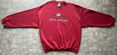 Sudadera Vintage Logo 7 Para Hombre 2XL Roja Colorado Avalanche Hecha en EE. UU. Foto 1 de 4