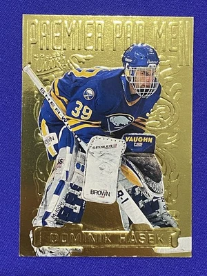 Dominik Hasek 1994-95 Fleer Ultra Premier Pad Men GoldFoil Sabres Goalie GOAT 🔥 - Image 1 of 4