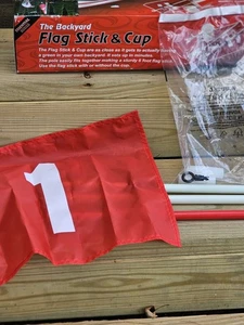 Backyard Flagstick and Golf Cup | Steel Pole Sections Pin Flag Stick - Picture 1 of 16