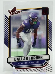 Dallas Turner 2024 Clearly Donruss The Rookies Red 11/99 Minnesota Vikings #14 - Picture 1 of 2