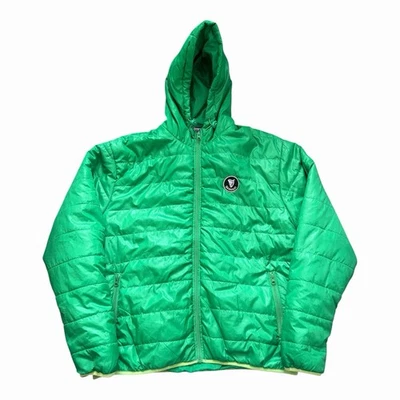 Guinness Official Hooded Puffer Jacket Mens Size XL Green Logo - Image 1 of 4