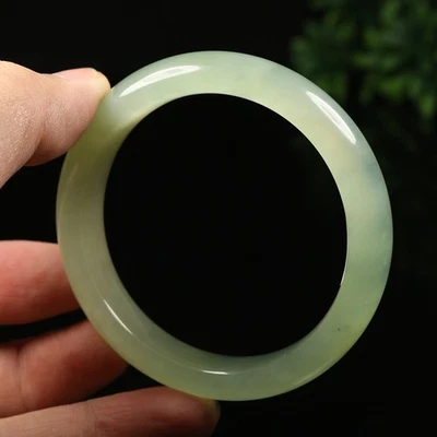 Brazalete Brazalete 56mm Certificado 100% Natural Grado A Verde Helado Xiu Jade 06172 Foto 1 de 4