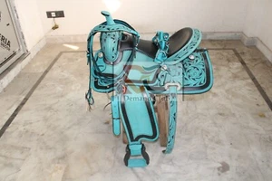 Western Leather Barrel Horse Saddle Tack Set 10" to 20" Free Shipping - Picture 1 of 5