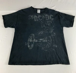 Vintage Y2K Faded AC/DC For Those About To Rock Cannon T Shirt Men's Large Delta - Picture 1 of 4