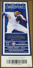 8/1/2017 Chicago Cubs Arizona Diamondbacks Ticket Javier Baez Anthony Rizzo 2 HR